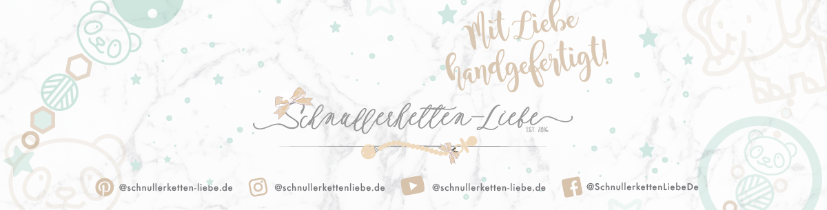 Schnullerketten Liebe - personalisierte Schnullerketten mit Namen