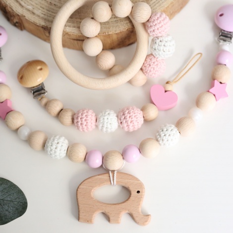 Baby Geschenkset "Rosa Elefant"